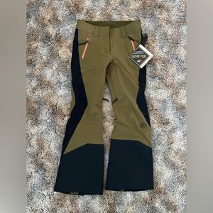 GORE-TEX Olive Green and Black Women's Technical Ski Pants
